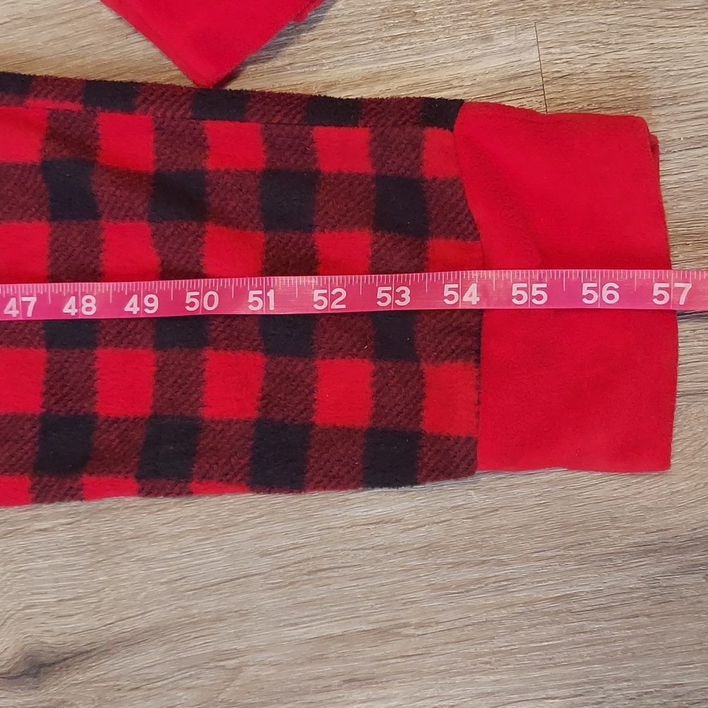 Two Red and Black Plaid Reindeer Hooded Onesies - Picture 4 of 6